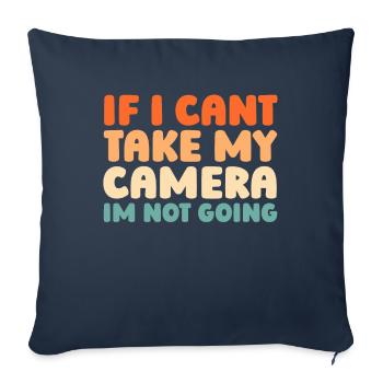 Photographer Photography Camera - Sofa pillowcase 17,3'' x 17,3'' (45 x 45 cm) - navy - Front