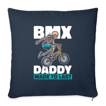 Bmx Bmx Biker Skeleton Fathers Day Dad - Sofa pillowcase 17,3'' x 17,3'' (45 x 45 cm) - navy - Front