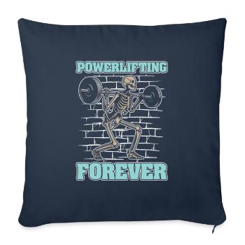 Powerlifting Powerlifter Skeleton - Sofa pillowcase 17,3'' x 17,3'' (45 x 45 cm) - navy - Front