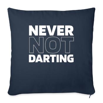 Darts Darts Player - Sofa pillowcase 17,3'' x 17,3'' (45 x 45 cm) - navy - Front