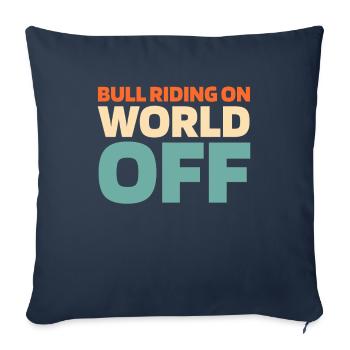 Rodeo Bullenreiten Bull Riding On World Off - Housse de coussin décorative 45 x 45 cm - bleu marine - Devant