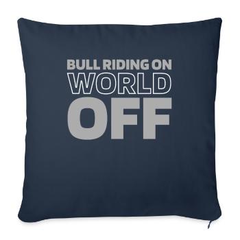 Rodeo Bullenreiten Bull Riding On World Off - Housse de coussin décorative 45 x 45 cm - bleu marine - Devant