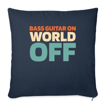 Bassist Bass Guitar Basser - Sofa pillowcase 17,3'' x 17,3'' (45 x 45 cm) - navy - Front