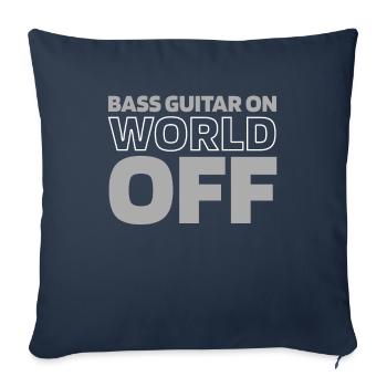 Bassist Bass Guitar Basser - Sofa pillowcase 17,3'' x 17,3'' (45 x 45 cm) - navy - Front