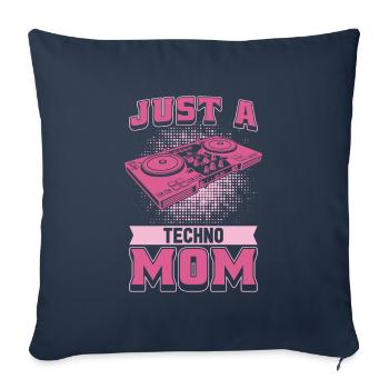 Techno Raver Just A Techno Mom - Sofa pillowcase 17,3'' x 17,3'' (45 x 45 cm) - navy - Front