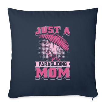 Paragliding Paragliding Mother - Sofa pillowcase 17,3'' x 17,3'' (45 x 45 cm) - navy - Front