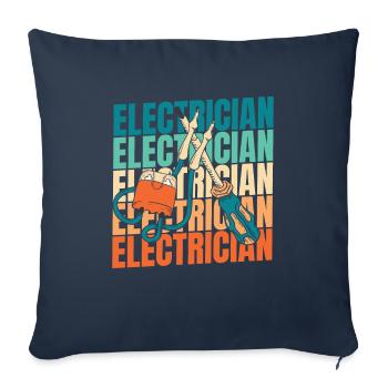 Electrician Electronics Technician - Sofa pillowcase 17,3'' x 17,3'' (45 x 45 cm) - navy - Front
