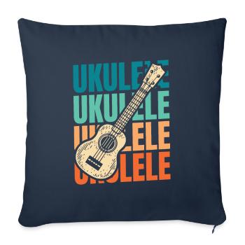 Ukulele - Sofakissenbezug 45 x 45 cm - Navy - Vorne