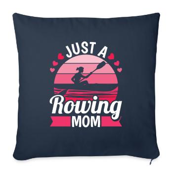 Rameur Maman Juste une Maman Rameur - Housse de coussin décorative 45 x 45 cm - bleu marine - Devant