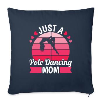 Pole Dancing Mutter Juste une maman de pole dance - Housse de coussin décorative 45 x 45 cm - bleu marine - Devant