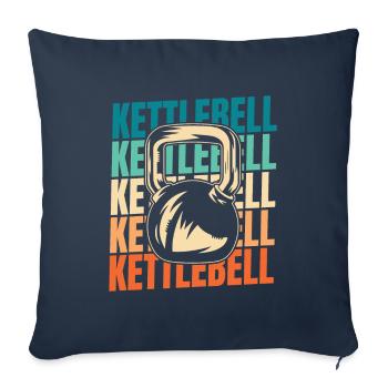 Kettlebell - Housse de coussin décorative 45 x 45 cm - bleu marine - Devant