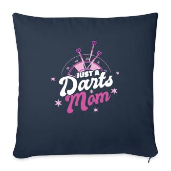 Darts Darts Player Mom Just A Darts Mom - Sofa pillowcase 17,3'' x 17,3'' (45 x 45 cm) - navy - Front