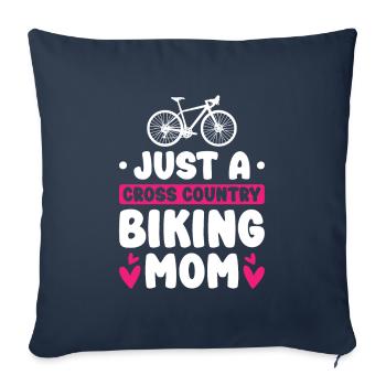 Écrou VTT VTT cross-country - Housse de coussin décorative 45 x 45 cm - bleu marine - Devant