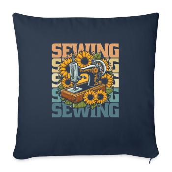 Sewing Sewing Machine - Sofa pillowcase 17,3'' x 17,3'' (45 x 45 cm) - navy - Front
