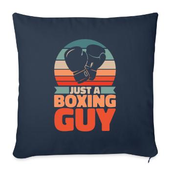 Boxen Boxer Juste un Boxeur - Housse de coussin décorative 45 x 45 cm - bleu marine - Devant