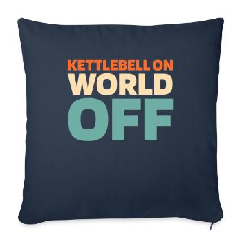 Kettlebell Kettlebell sur World Off - Housse de coussin décorative 45 x 45 cm - bleu marine - Devant