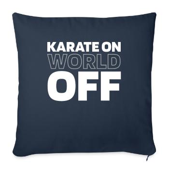 Karate Karate On World Off - Sofa pillowcase 17,3'' x 17,3'' (45 x 45 cm) - navy - Front