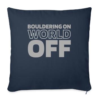 Bloc Bloc Bloc On World Off - Housse de coussin décorative 45 x 45 cm - bleu marine - Devant