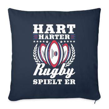 Rugby - Housse de coussin décorative 45 x 45 cm - bleu marine - Devant