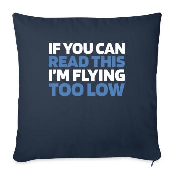 Paramotor paragliding - Sofa pillowcase 17,3'' x 17,3'' (45 x 45 cm) - navy - Front