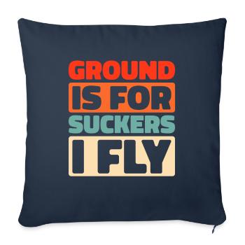 Paramotor paragliding - Sofa pillowcase 17,3'' x 17,3'' (45 x 45 cm) - navy - Front