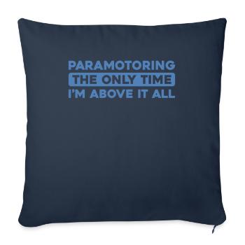 Paramotor paragliding - Sofa pillowcase 17,3'' x 17,3'' (45 x 45 cm) - navy - Front