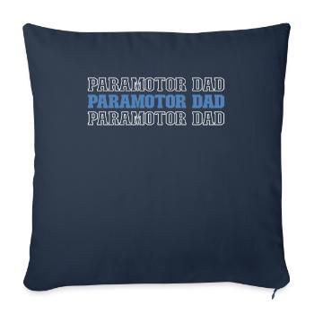 Paramotor paragliding - Sofa pillowcase 17,3'' x 17,3'' (45 x 45 cm) - navy - Front
