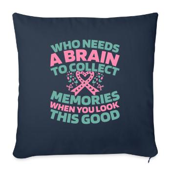 Alzheimer's - Sofa pillowcase 17,3'' x 17,3'' (45 x 45 cm) - navy - Front