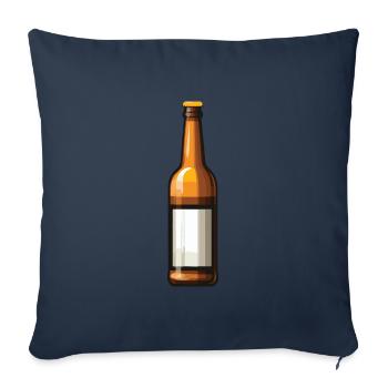 Beer Bottle Beer Drinking Symbol - Sofa pillowcase 17,3'' x 17,3'' (45 x 45 cm) - navy - Front