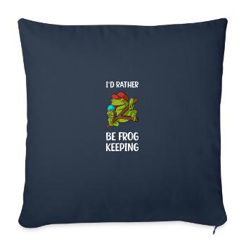 Frog Toad Jungle Jungle Cadeau - Housse de coussin décorative 45 x 45 cm - bleu marine - Devant