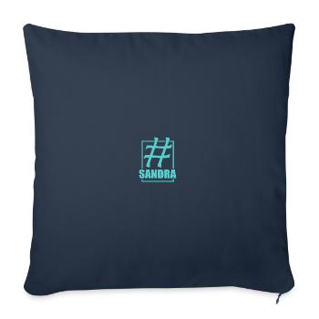 Social Media Hashtag SANDRA Sandra - Sofa pillowcase 17,3'' x 17,3'' (45 x 45 cm) - navy - Front