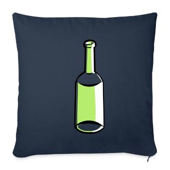 Flacon vide - Housse de coussin décorative 45 x 45 cm - bleu marine - Devant