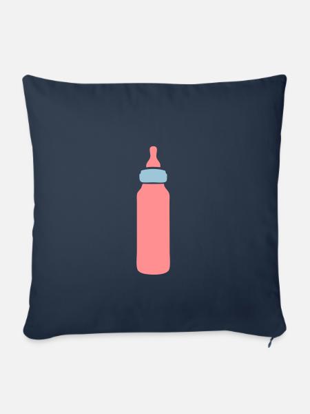 Babyflasche - Sofakissenbezug 45 x 45 cm - Navy