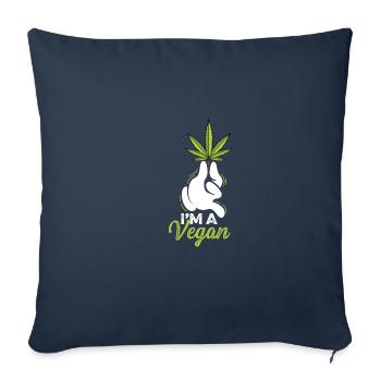 I am a vegan smoker poison - Sofa pillowcase 17,3'' x 17,3'' (45 x 45 cm) - navy - Front