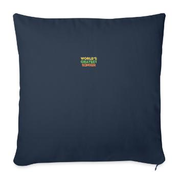 Drôle Chanteur Karaoké Chanteur Amusant - Housse de coussin décorative 45 x 45 cm - bleu marine - Devant