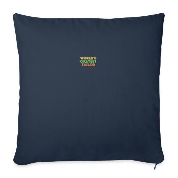 'World's Okayest Tailor' Comical Tee - Sofa pillowcase 17,3'' x 17,3'' (45 x 45 cm) - navy - Front