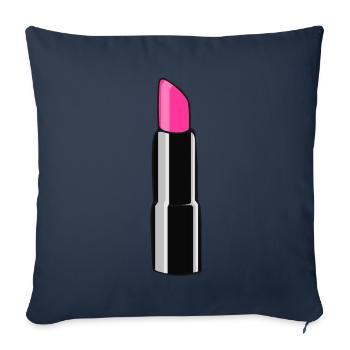 lipstick - Sofa pillowcase 17,3'' x 17,3'' (45 x 45 cm) - navy - Front