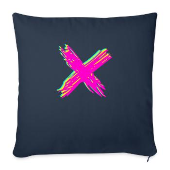 Zeichen - Sofakissenbezug 45 x 45 cm - Navy - Vorne