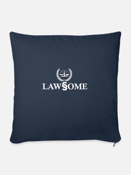 Lawsome Design, Jurastudent, Jurastudium, Jurist - Sofakissenbezug 45 x 45 cm - Navy