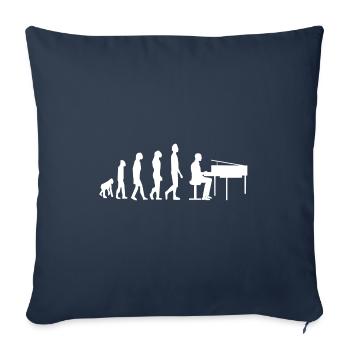 Piano piano pianist evolution - Sofa pillowcase 17,3'' x 17,3'' (45 x 45 cm) - navy - Front