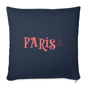 PARIS Eiffel Tower Vibe Elegance Urban - Sofakissenbezug 45 x 45 cm - Navy - Vorne