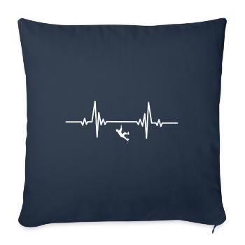 Heartbeat Climbing - Sofa pillowcase 17,3'' x 17,3'' (45 x 45 cm) - navy - Front