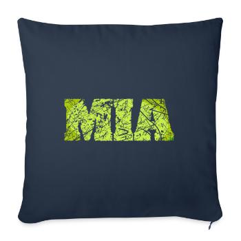 Cadeau Mia - Housse de coussin décorative 45 x 45 cm - bleu marine - Devant