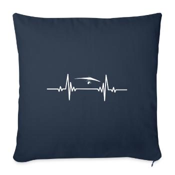 Heartbeat Gliding Center - Sofa pillowcase 17,3'' x 17,3'' (45 x 45 cm) - navy - Front