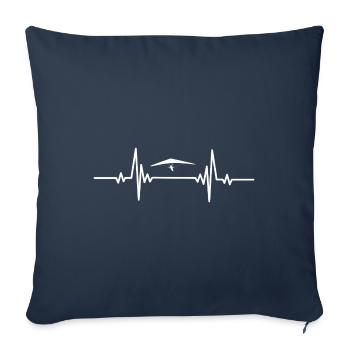 Heartbeat Extreme Paragliding - Sofa pillowcase 17,3'' x 17,3'' (45 x 45 cm) - navy - Front