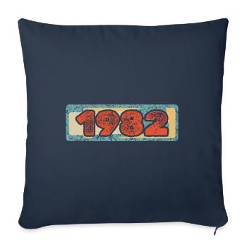 Year 1982 - Sofa pillowcase 17,3'' x 17,3'' (45 x 45 cm) - navy - Front