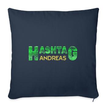 First name Andreas - Sofa pillowcase 17,3'' x 17,3'' (45 x 45 cm) - navy - Front