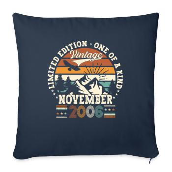 Original November 2006 16th Birthday Gift - Sofa pillowcase 17,3'' x 17,3'' (45 x 45 cm) - navy - Front