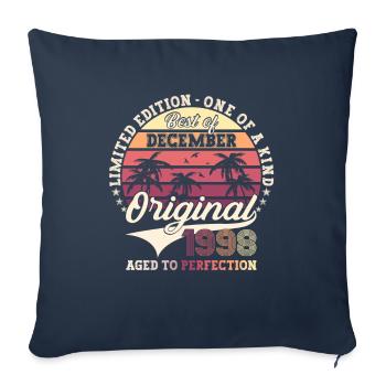 Original December 1998 24th Birthday Gift - Sofa pillowcase 17,3'' x 17,3'' (45 x 45 cm) - navy - Front