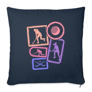 Hockey Player Hockey Player Field Hockey Girl - Sofa pillowcase 17,3'' x 17,3'' (45 x 45 cm) - navy - Front